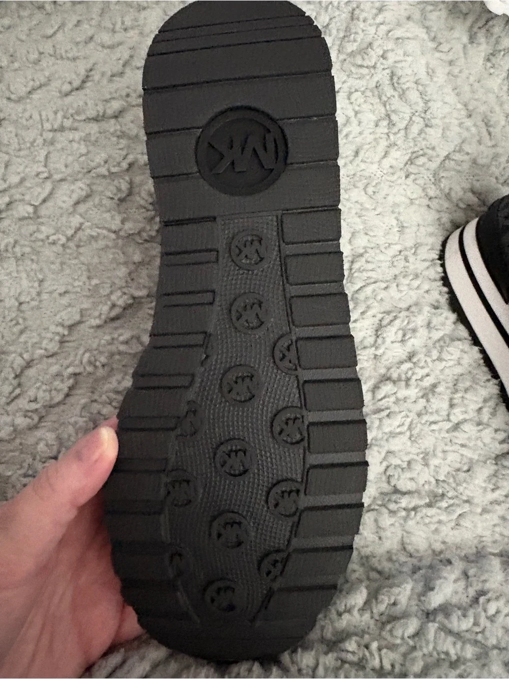 Michael Kors Black Logo-Trim Lace-Up Sneakers